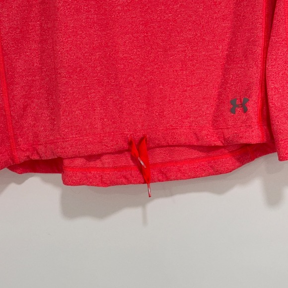 Under Armour Hoodie Womens Sz XL Pink Heatgear Lightweight Stretch Thumb Holes - Picture 3 of 8